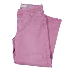 Soft Surroundings Pink Dyed Pull‎ On Lounge Pants Faux Pocket Large